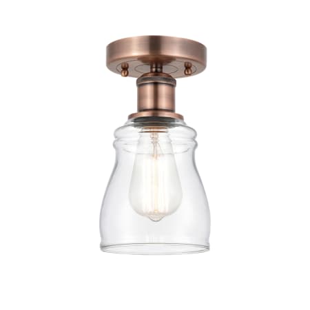 A large image of the Innovations Lighting 616-1F-10-5 Ellery Semi-Flush Alternate Image