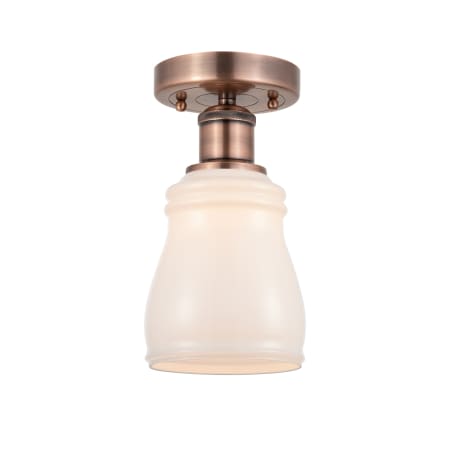 A large image of the Innovations Lighting 616-1F-10-5 Ellery Semi-Flush Alternate Image