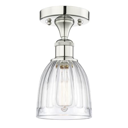 A large image of the Innovations Lighting 616-1F-10-6 Brookfield Semi-Flush Alternate Image