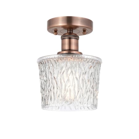 A large image of the Innovations Lighting 616-1F-10-7 Niagra Semi-Flush Alternate Image