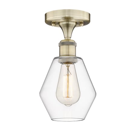 A large image of the Innovations Lighting 616-1F-11-6 Cindyrella Semi-Flush Alternate Image