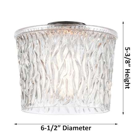 A large image of the Innovations Lighting 616-1F-11-7 Niagra Semi-Flush Alternate Image