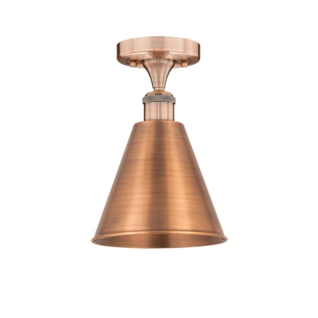 A large image of the Innovations Lighting 616-1F-11-8 Ballston Cone Semi-Flush Alternate Image