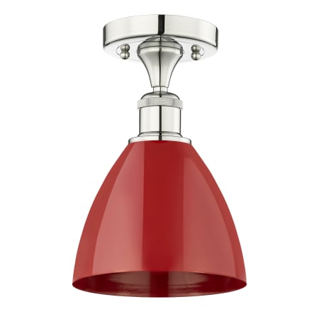 A large image of the Innovations Lighting 616-1F-11-8 Plymouth Dome Semi-Flush Alternate Image