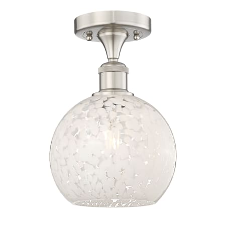 A large image of the Innovations Lighting 616-1F-11-8-White Mouchette-Indoor Ceiling Fixture Alternate Image
