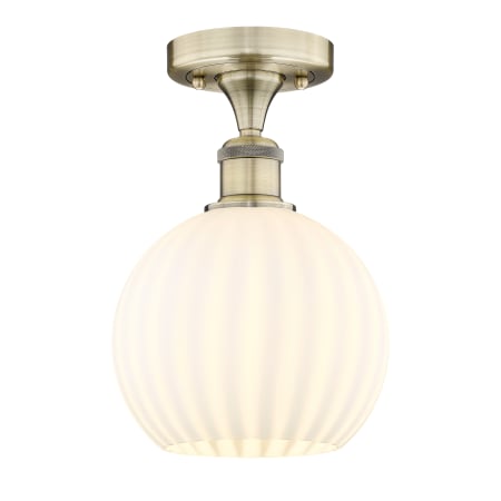 A large image of the Innovations Lighting 616-1F-11-8-White Venetian-Indoor Ceiling Fixture Alternate Image