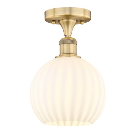 A large image of the Innovations Lighting 616-1F-11-8-White Venetian-Indoor Ceiling Fixture Alternate Image