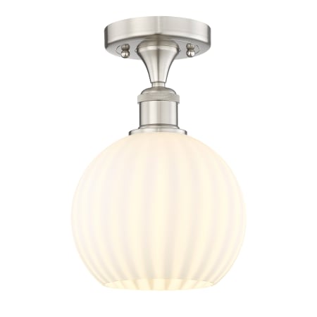 A large image of the Innovations Lighting 616-1F-11-8-White Venetian-Indoor Ceiling Fixture Alternate Image