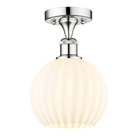 A large image of the Innovations Lighting 616-1F-11-8-White Venetian-Indoor Ceiling Fixture Alternate Image