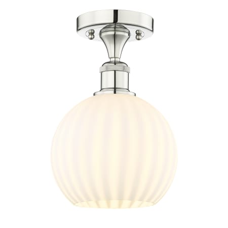 A large image of the Innovations Lighting 616-1F-11-8-White Venetian-Indoor Ceiling Fixture Alternate Image