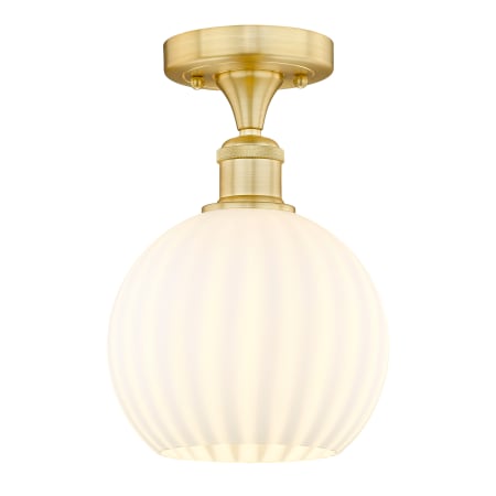 A large image of the Innovations Lighting 616-1F-11-8-White Venetian-Indoor Ceiling Fixture Alternate Image