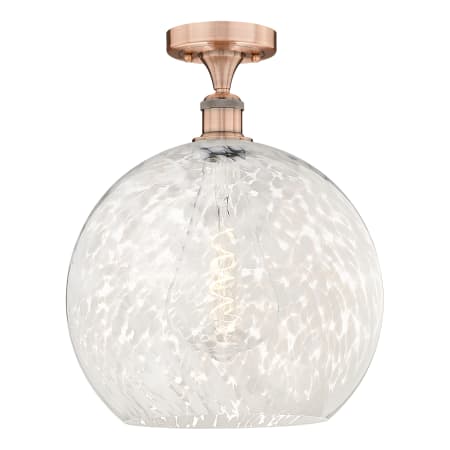 A large image of the Innovations Lighting 616-1F-17-14-White Mouchette-Ceiling Fixture Alternate Image