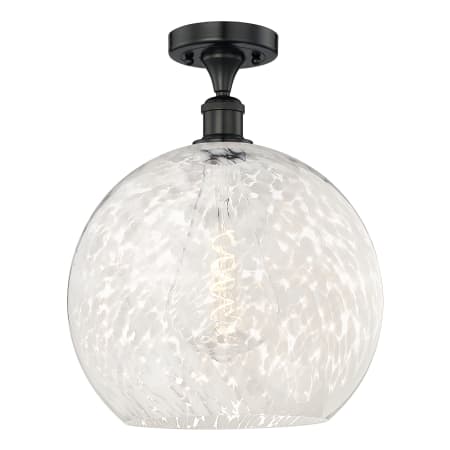 A large image of the Innovations Lighting 616-1F-17-14-White Mouchette-Ceiling Fixture Alternate Image