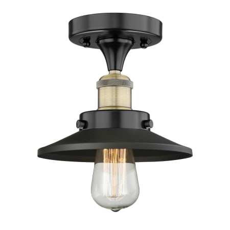 A large image of the Innovations Lighting 616-1F-6-8 Edison Semi-Flush Alternate Image