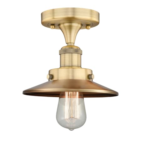 A large image of the Innovations Lighting 616-1F-6-8 Edison Semi-Flush Alternate Image