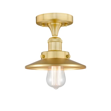 A large image of the Innovations Lighting 616-1F-6-8 Edison Semi-Flush Alternate Image