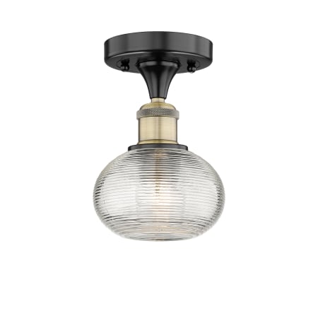 A large image of the Innovations Lighting 616-1F-8-6-Ithaca-Indoor Ceiling Fixture Alternate Image