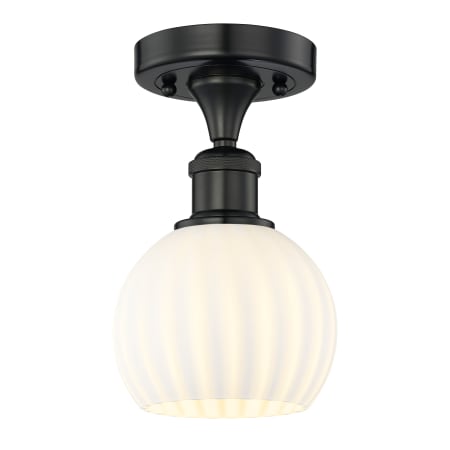 A large image of the Innovations Lighting 616-1F-9-6-White Venetian-Indoor Ceiling Fixture Alternate Image