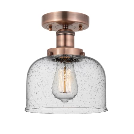 A large image of the Innovations Lighting 616-1F-9-8 Bell Semi-Flush Alternate Image