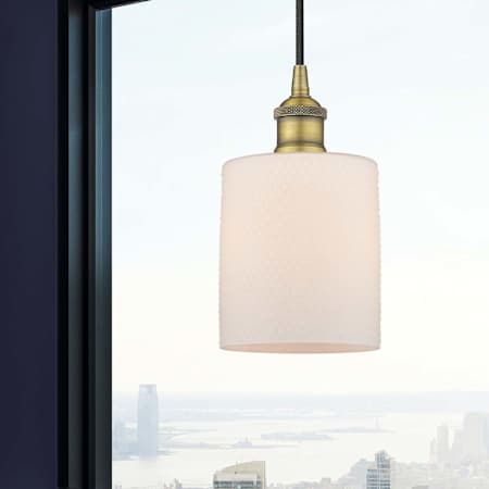 A large image of the Innovations Lighting 616-1P-10-5 Cobbleskill Pendant Alternate Image