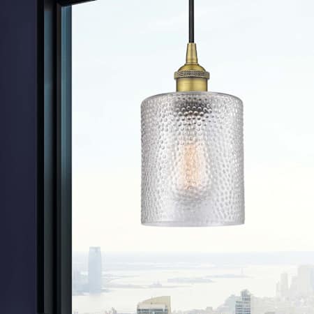 A large image of the Innovations Lighting 616-1P-10-5 Cobbleskill Pendant Alternate Image