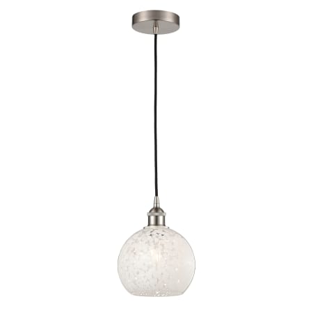 A large image of the Innovations Lighting 616-1P 10 8 White Mouchette Pendant Alternate Image