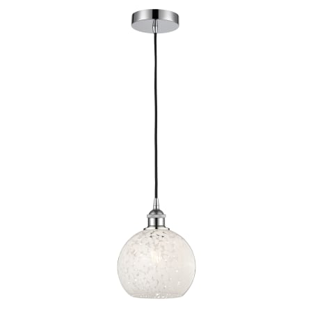 A large image of the Innovations Lighting 616-1P 10 8 White Mouchette Pendant Alternate Image