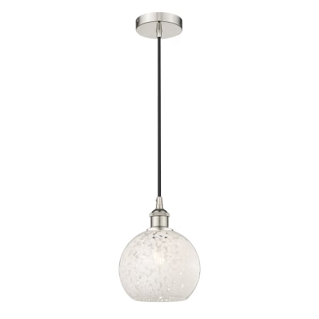 A large image of the Innovations Lighting 616-1P 10 8 White Mouchette Pendant Alternate Image