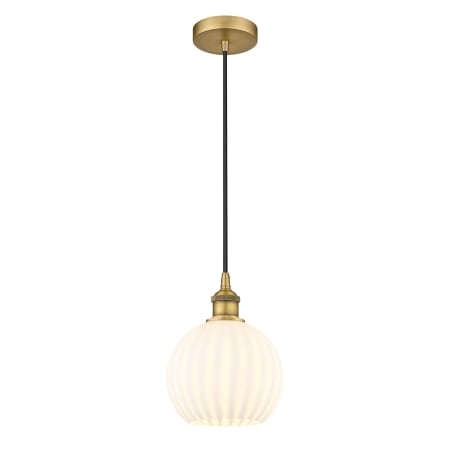 A large image of the Innovations Lighting 616-1P 10 8 White Venetian Pendant Alternate Image