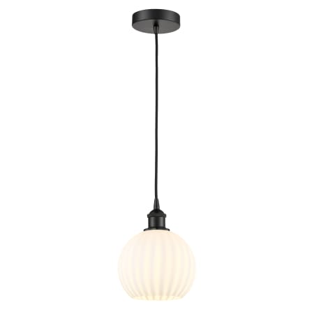 A large image of the Innovations Lighting 616-1P 10 8 White Venetian Pendant Alternate Image