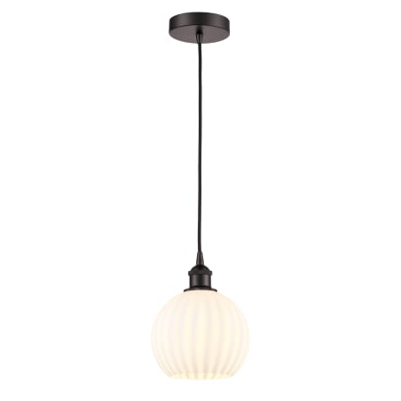 A large image of the Innovations Lighting 616-1P 10 8 White Venetian Pendant Alternate Image