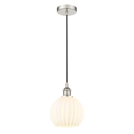 A large image of the Innovations Lighting 616-1P 10 8 White Venetian Pendant Alternate Image