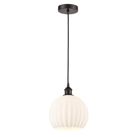 A large image of the Innovations Lighting 616-1P 12 10 White Venetian Pendant Alternate Image