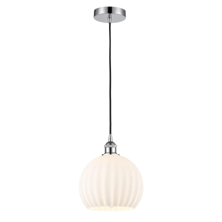 A large image of the Innovations Lighting 616-1P 12 10 White Venetian Pendant Alternate Image