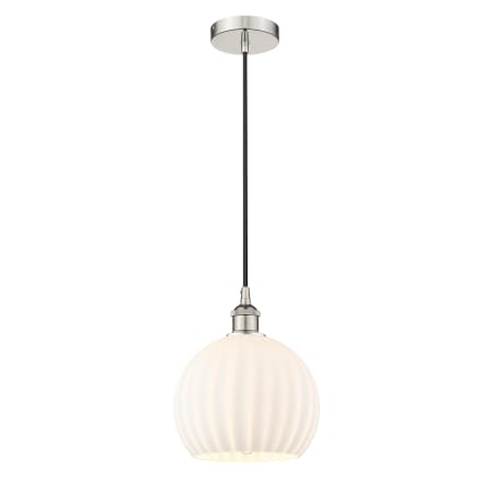 A large image of the Innovations Lighting 616-1P 12 10 White Venetian Pendant Alternate Image