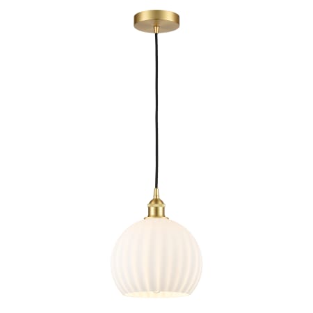 A large image of the Innovations Lighting 616-1P 12 10 White Venetian Pendant Alternate Image