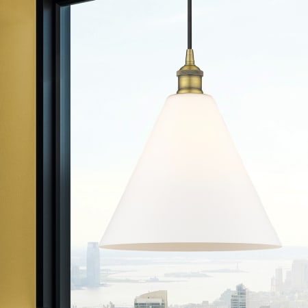 A large image of the Innovations Lighting 616-1P-14-12 Edison Cone Pendant Alternate Image