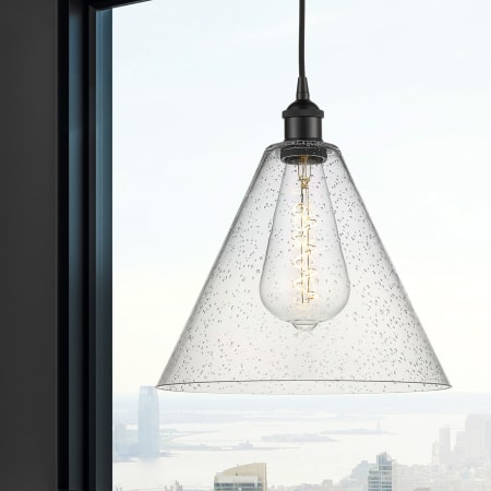 A large image of the Innovations Lighting 616-1P-14-12 Edison Cone Pendant Alternate Image