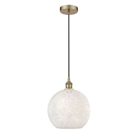 A large image of the Innovations Lighting 616-1P 14 12 White Mouchette Pendant Alternate Image