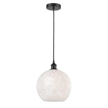 A large image of the Innovations Lighting 616-1P 14 12 White Mouchette Pendant Alternate Image