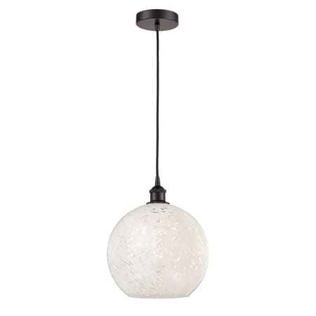 A large image of the Innovations Lighting 616-1P 14 12 White Mouchette Pendant Alternate Image