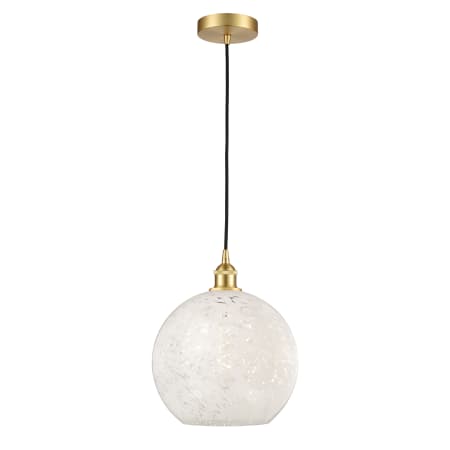 A large image of the Innovations Lighting 616-1P 14 12 White Mouchette Pendant Alternate Image