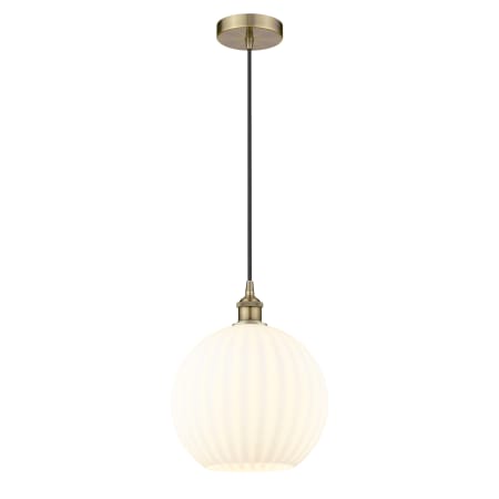 A large image of the Innovations Lighting 616-1P 14 12 White Venetian Pendant Alternate Image