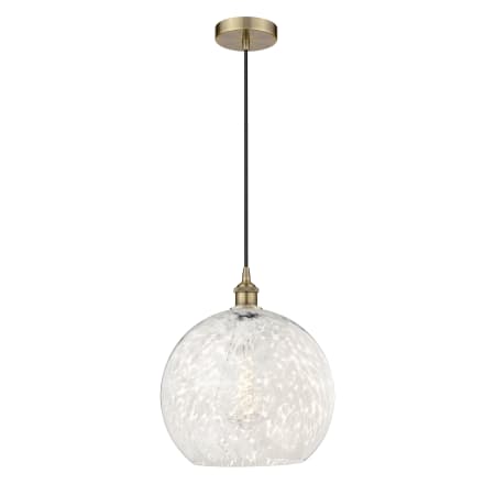 A large image of the Innovations Lighting 616-1P 17 14 White Mouchette Pendant Alternate Image