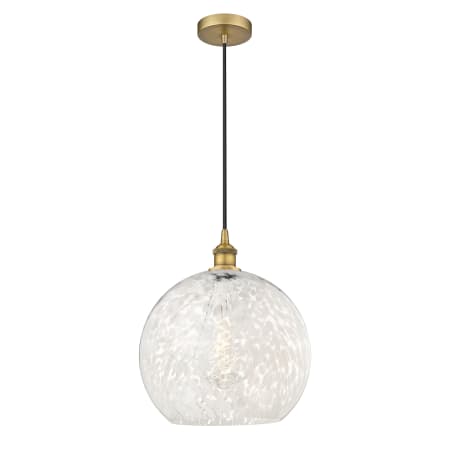 A large image of the Innovations Lighting 616-1P 17 14 White Mouchette Pendant Alternate Image