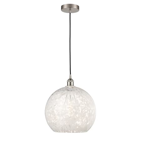 A large image of the Innovations Lighting 616-1P 17 14 White Mouchette Pendant Alternate Image