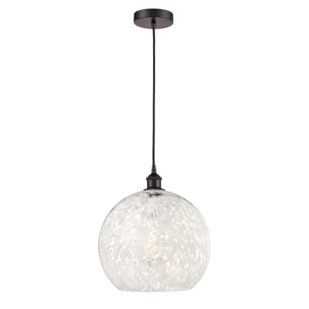 A large image of the Innovations Lighting 616-1P 17 14 White Mouchette Pendant Alternate Image