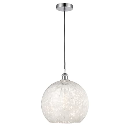 A large image of the Innovations Lighting 616-1P 17 14 White Mouchette Pendant Alternate Image