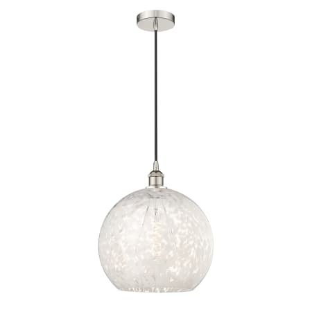 A large image of the Innovations Lighting 616-1P 17 14 White Mouchette Pendant Alternate Image