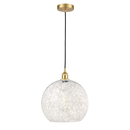 A large image of the Innovations Lighting 616-1P 17 14 White Mouchette Pendant Alternate Image